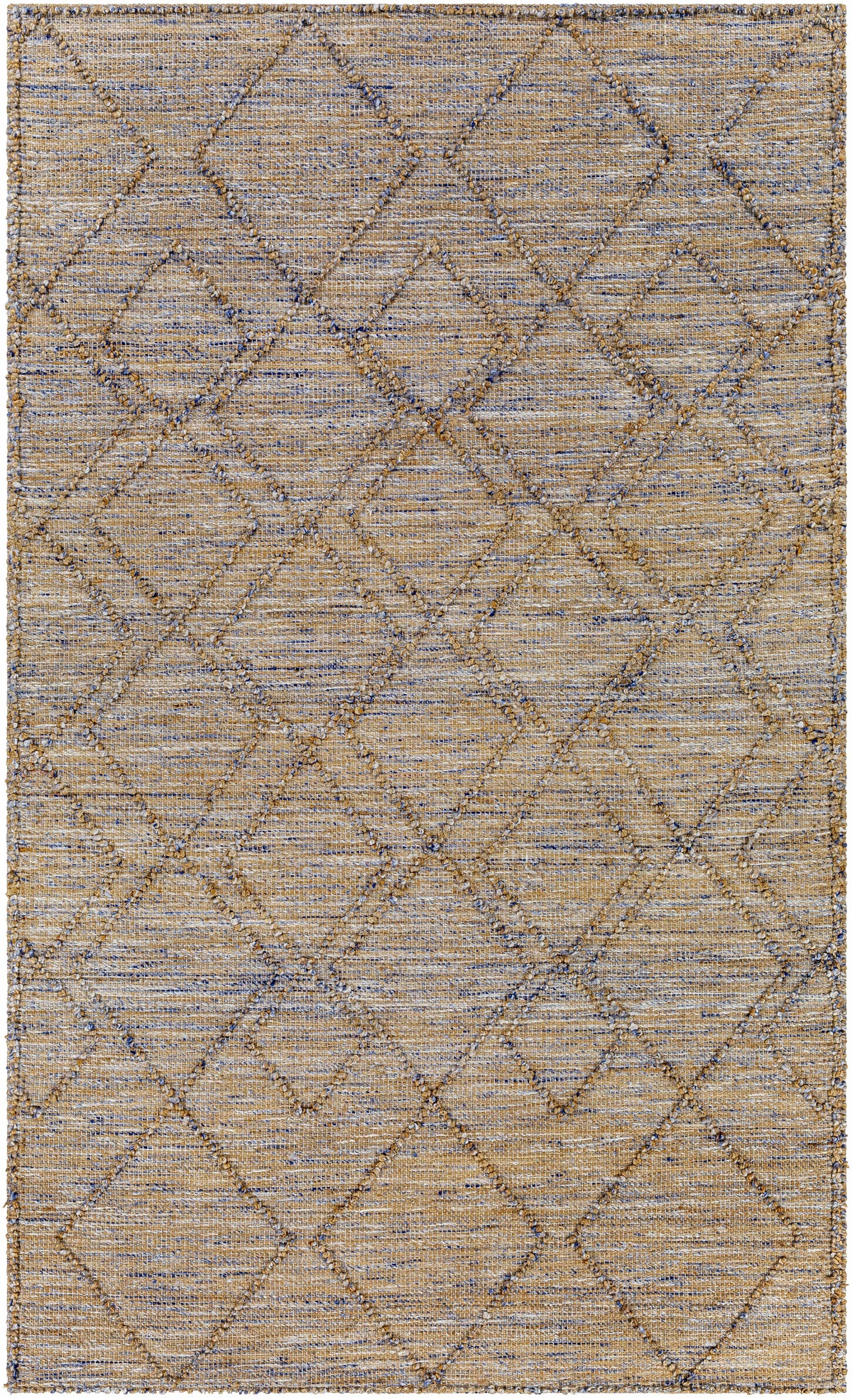 Buse Hand Woven Beige & Blue Area Rug - Clearance
