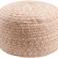 Tonanitla Natural Fiber Blush Knitted Outdoor Pouf
