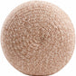Tonanitla Natural Fiber Blush Knitted Outdoor Pouf