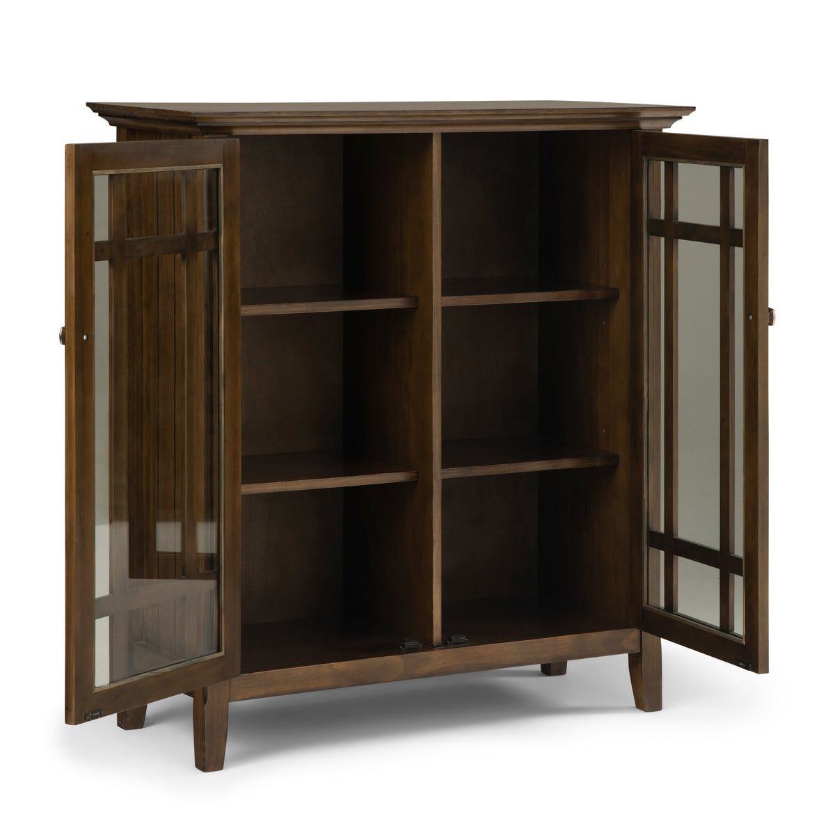 Bedford 39 Inch Wide Solid Wood Medium Storage Cabinet in Rustic