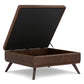 Owen 40 Inch Wide XL Square Coffee Table Storage Ottoman