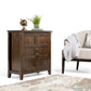 Burlington 30 Inch Wide Solid Wood Low Storage Cabinet in Mahogany