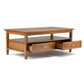 Warm Shaker Solid Wood 48 Inch Wide Transitional Coffee Table