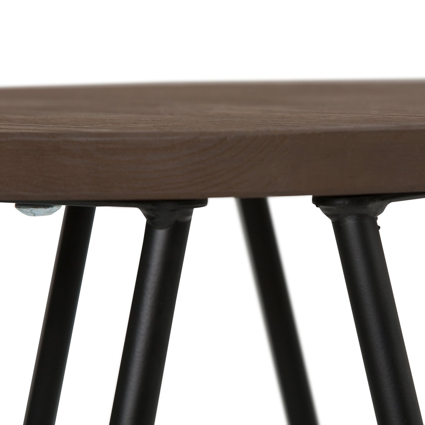 Simeon - 26" Metal Counter Height Stool with Wood Seat (Set of 2) - Cocoa