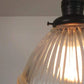Vintage Factory Holophane Glass With Exposed Socket Light