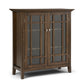 Bedford 39 Inch Wide Solid Wood Medium Storage Cabinet in Rustic