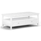 Warm Shaker Solid Wood 48 Inch Wide Transitional Coffee Table