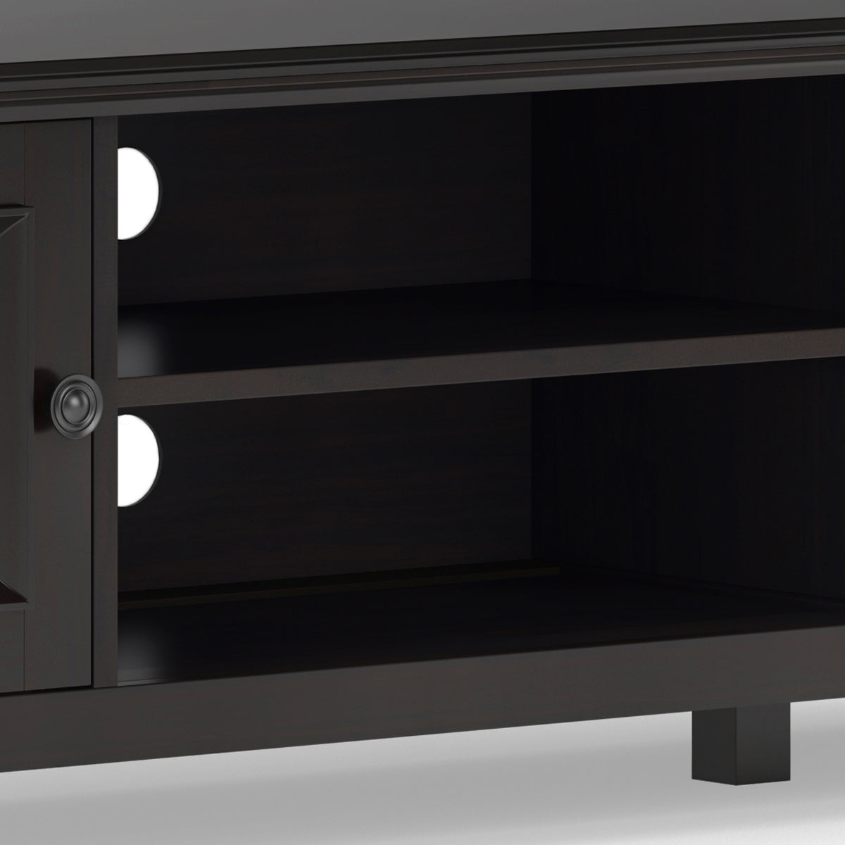 Amherst 72 Inch Wide Solid Wood Low TV Stand in Hickory