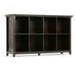 Amherst 57 Inch Wide Solid Wood 8 Cube Storage Sofa Table