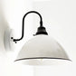 Large White Enamel Wall Sconce Light