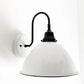 Large White Enamel Wall Sconce Light