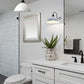 Large White Enamel Wall Sconce Light