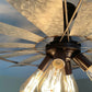 Farmhouse Windmill STATIONARY Ceiling Light | 30" Flush Mount