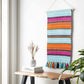 Wiri Multicolor Striped Tassel Wall Hanging - Clearance