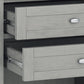 Warm Shaker Solid Wood Nightstand in Fog