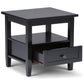 Warm Shaker Solid Wood 20 Inch Wide Transitional End Table
