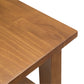 Warm Shaker Solid Wood 14 Inch Wide Side Table in Light Golden