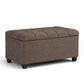 Sienna 33-Inch Wide Storage Ottoman Bench in Fawn
