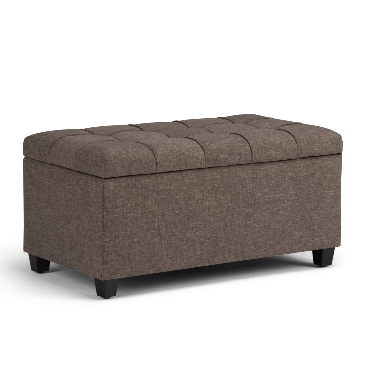 Sienna 33-Inch Wide Storage Ottoman Bench in Fawn