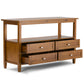 Warm Shaker 48 Inch Wide Solid Wood Console Sofa Table