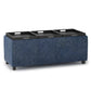 Avalon 42 Inch Wide Storage Ottoman in Denim
