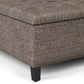 Harrison Coffee Table Storage Ottoman - Mink