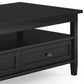 Warm Shaker Solid Wood 48 Inch Wide Transitional Coffee Table