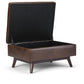 Owen 34 Inch Wide Coffee Table Storage Ottoman