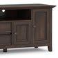 Amherst 72 Inch Wide Solid Wood TV Stand in Brunette