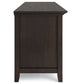 Amherst 72 Inch Wide Solid Wood TV Stand in Brunette
