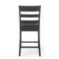 Farmhouse Upholstered Wood Counter Stools (Set of 2)