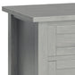 Warm Shaker Solid Wood Nightstand in Fog
