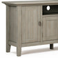 Redmond 72 Inch Wide Solid Wood TV Stand in Distressed