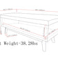 Owen 48" Wide Rectangular Storage Ottoman in Distressed Chestnut