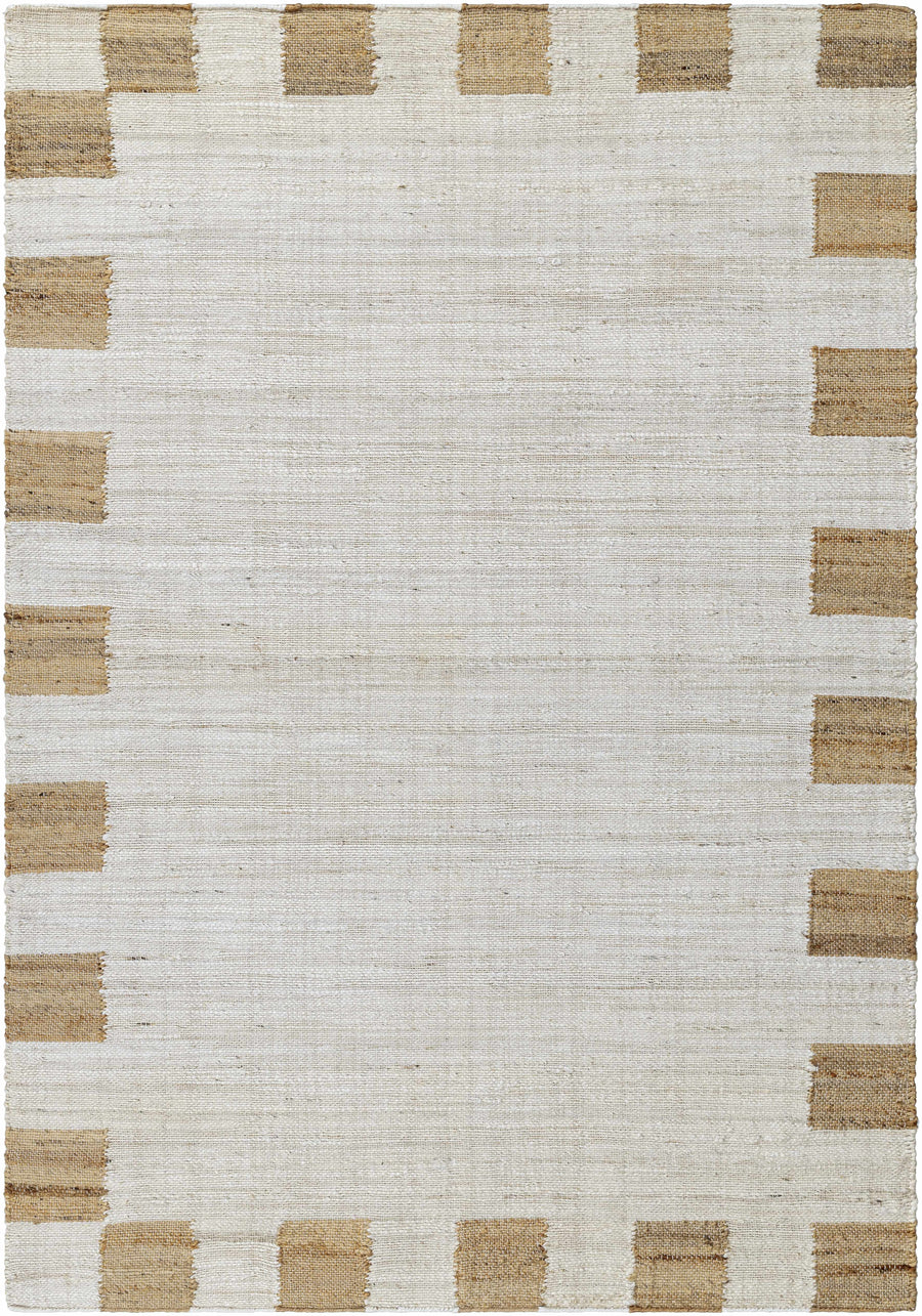 Yuval Dotted Bordered Jute Carpet - Clearance