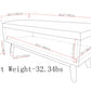 Owen 36 Inch Wide Small Rectangular Storage Ottoman