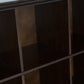 Acadian 57 Inch Wide Solid Wood 8 Cube Storage Sofa Table in Brunette