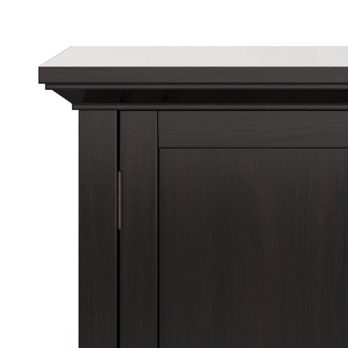 Redmond 32 Inch Wide Solid Wood Low Storage Cabinet in Hickory