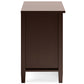 Warm Shaker Solid Wood 24 Inch Wide Transitional Nightstand in Russet