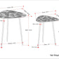 Shelton 2 Piece Metal Nesting Table - Nickel