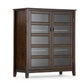 Burlington 40 Inch Wide Solid Wood Medium Storage Cabinet in Mahogany
