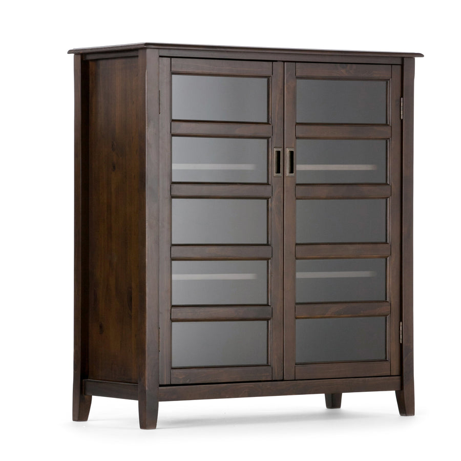 Burlington 40 Inch Wide Solid Wood Medium Storage Cabinet in Mahogany