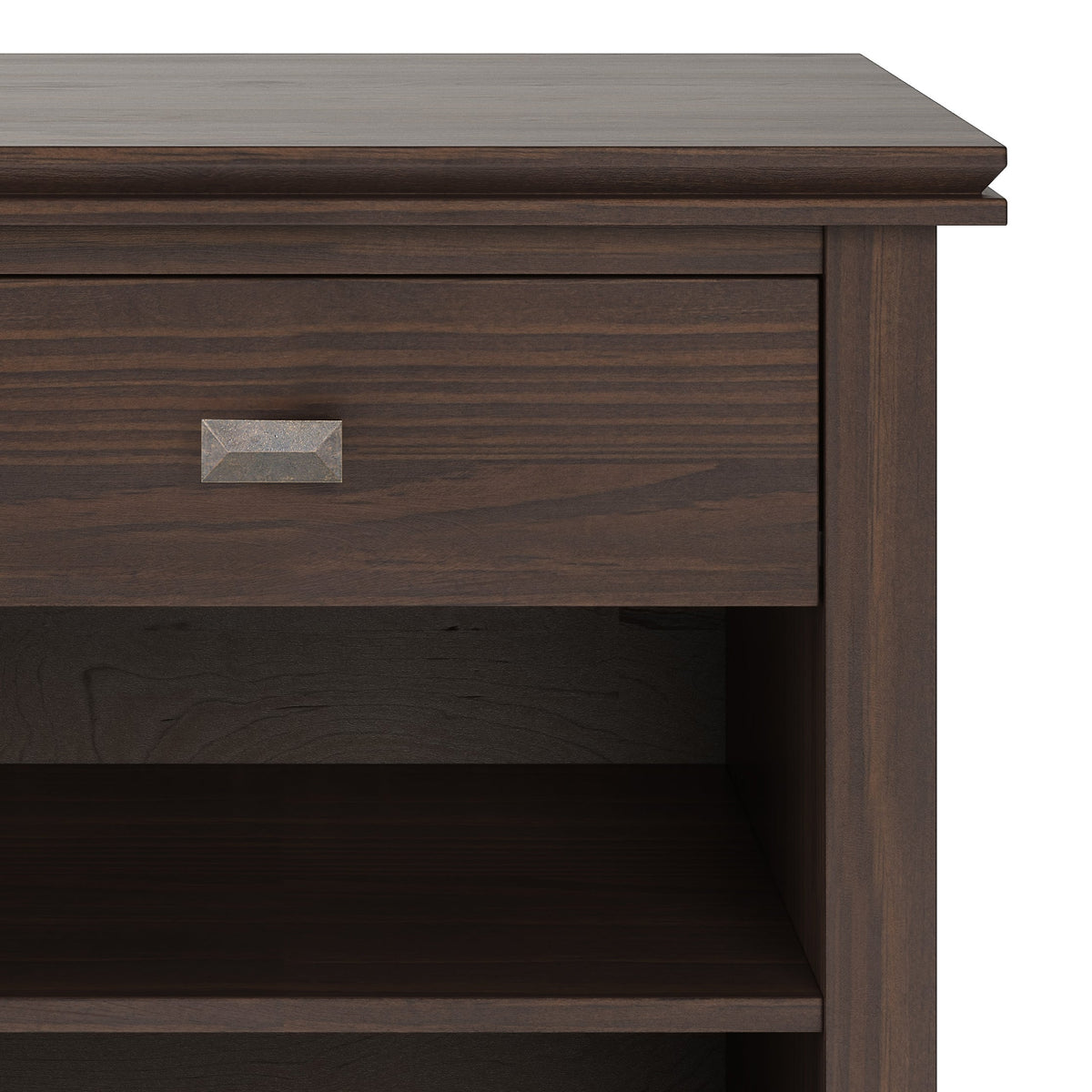 Artisan 24 Inch Wide Solid Wood Bedside Table in Warm