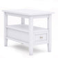 Warm Shaker Solid Wood 14 Inch Wide Transitional Narrow Side Table