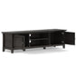 Amherst 72 Inch Wide Solid Wood Low TV Stand in Hickory